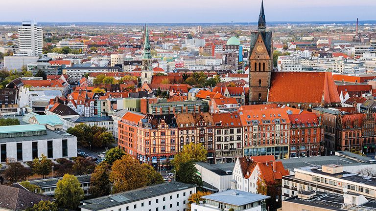 Marktkirche und Zentrum von Hannover, Deutschland